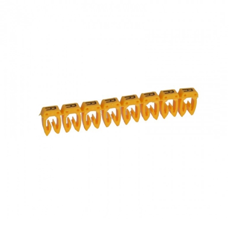 Marcador letra: R para cable 0.5-1.5mm2 amarillo x30und