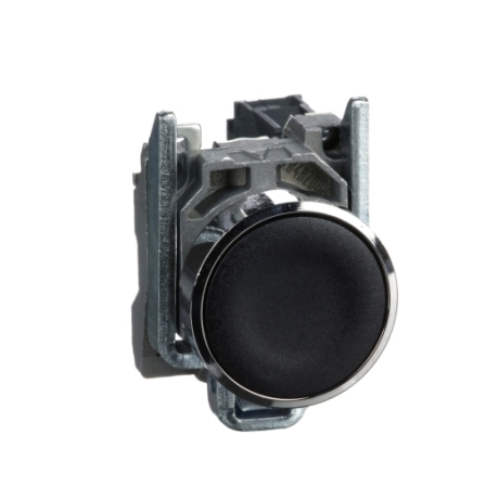 Cabeza para pulsador no luminoso rasante negro 22mm plástico negro
