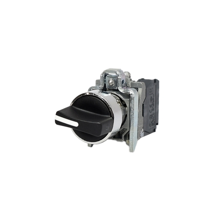 Selector manija corta no luminoso 2 posiciones fijas 22mm metal 1NA+1NC