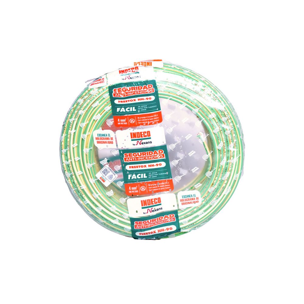 Cable puesta a tierra CPT 2.5mm2 libre de halógeno amarillo-verde, x rollo, Practicable