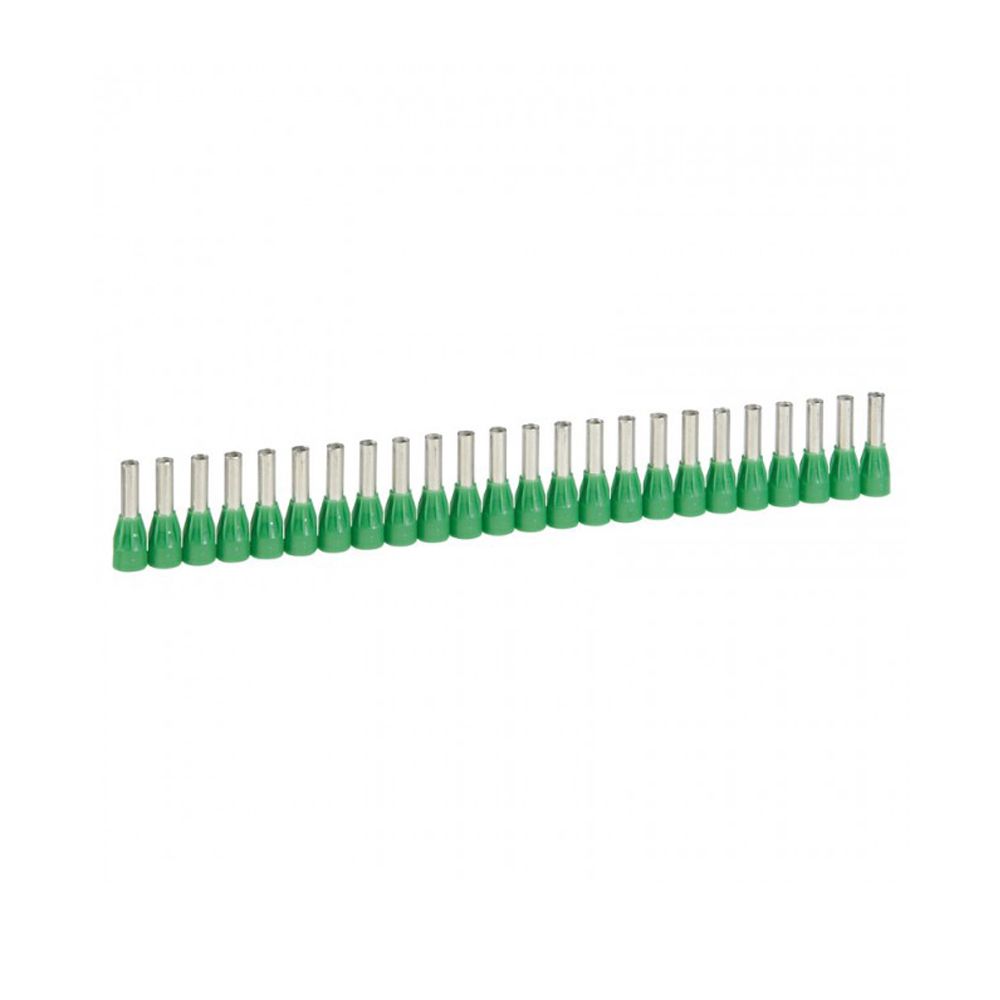 Terminal aislado sobremoldeado 10AWG (6mm2) verde x25und