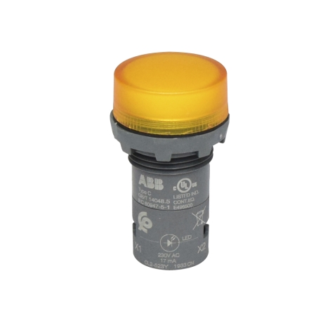 Piloto amarillo 22mm 110V-130VAC