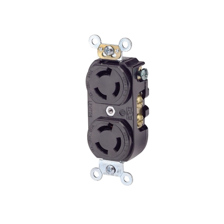Tomacorriente doble de torsión 2x15A+T 250V NEMA L6-15R