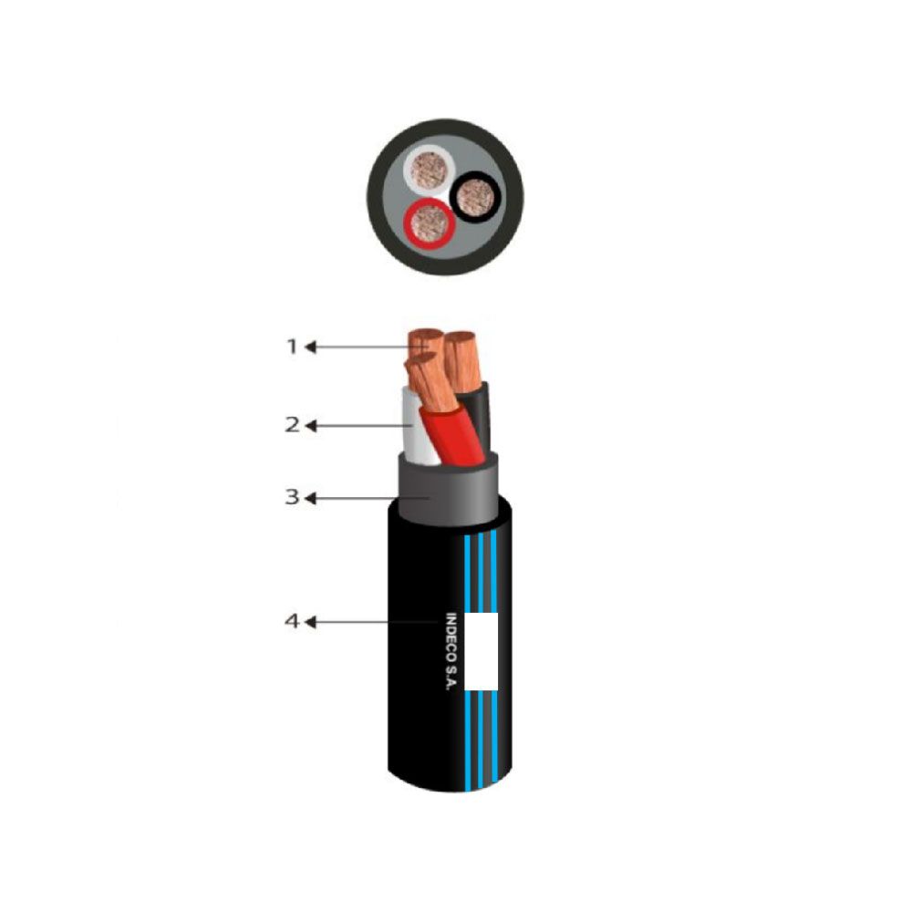 Cable de arrastre vulcanizado NLT 2x14AWG 500V,