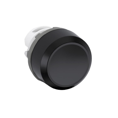 Cabeza para pulsador rasante plástico negro 22mm para caja
