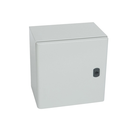 Tablero p/adosar metálico 300x300x200mm con puerta c/plancha de montaje