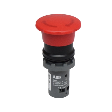 Pulsador de emergencia enclavamiento por giro 22mm-40mm 1NC