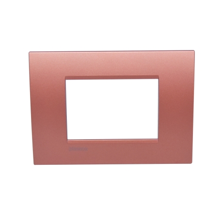 Placa de metal 3 módulos rectangular ladrillo Living Light