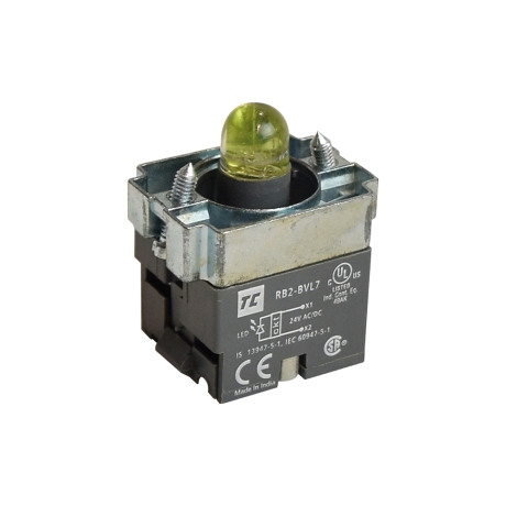 Cuerpo de luz piloto 22mm 130VAC incandescente sin lámpara