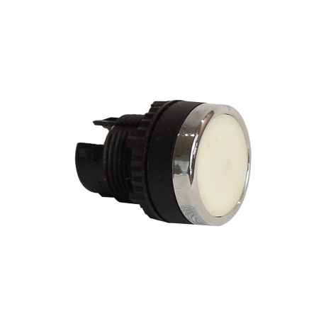 Cabeza para pulsador rasante plástico blanco 22mm para caja