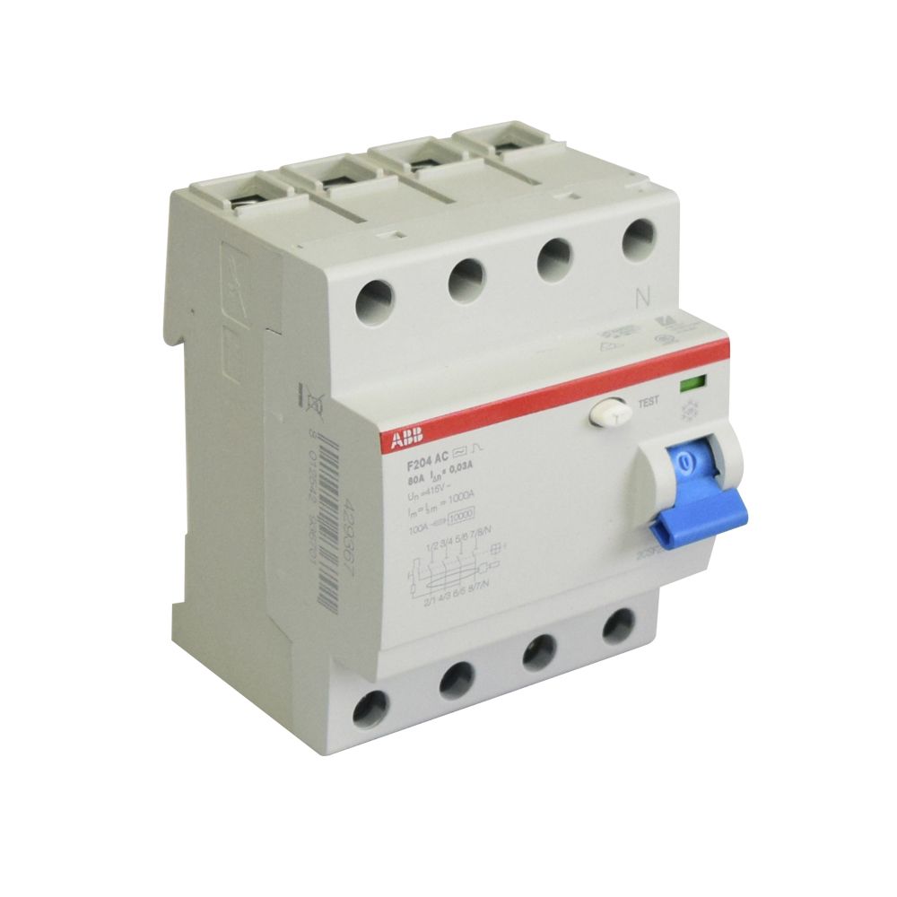 Interruptor diferencial 4x80A 30mA 230/400V AC
