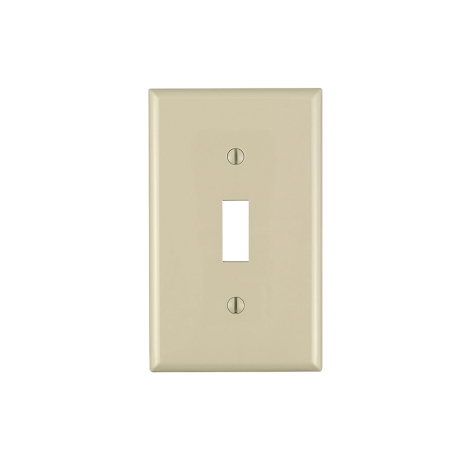 Placa para 1 interruptor palanca de nylon marfil