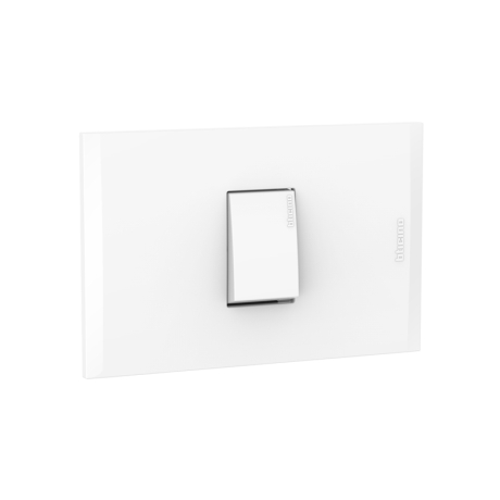 Interruptor unipolar 10A 250V blanco c/placa blanca
