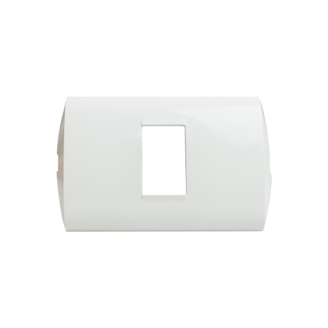 Placa de 1 módulo con soporte Blanco Modus Style
