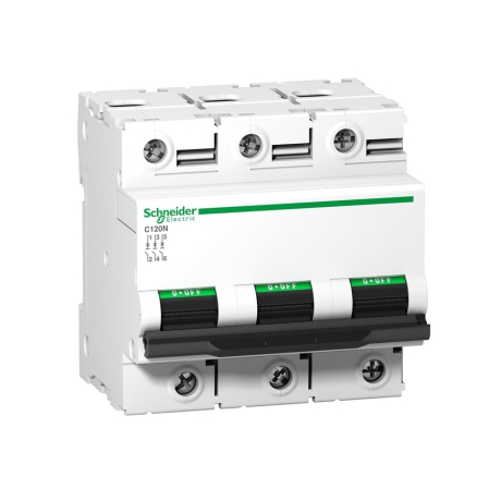 Interruptor termomagnético 3x80A 20/10/6kA 240/400/440V tipo C iC120N DIN