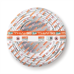 Cable THW-90+Plus 14AWG 750V aislamiento PVC blanco, clase 2, x rollo