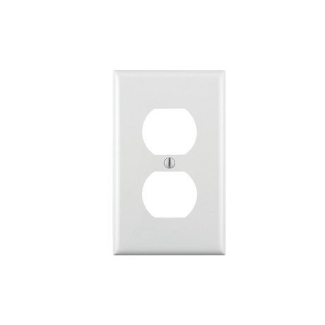 Placa para tomacorriente doble de nylon blanco