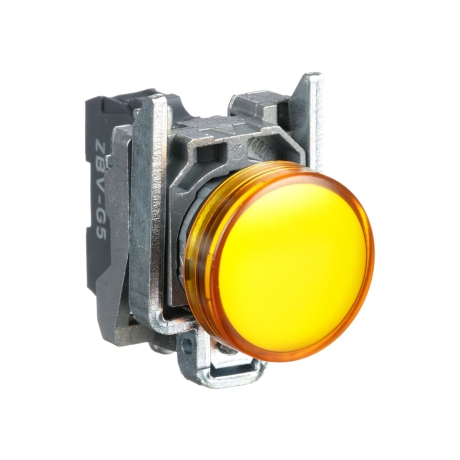 Piloto luminoso rasante amarillo 24VAC/DC 22mm IP65