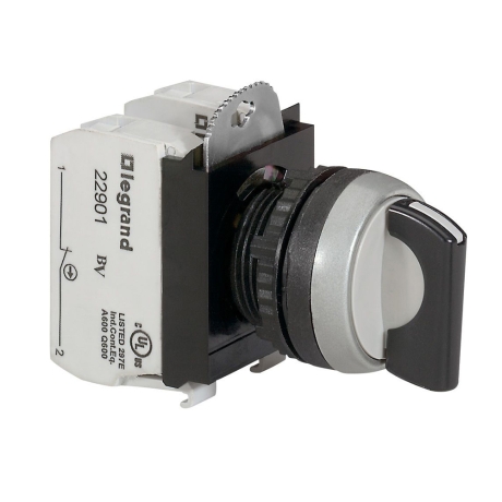 Selector manija corta no luminosa 3 posiciones fijas Legrand