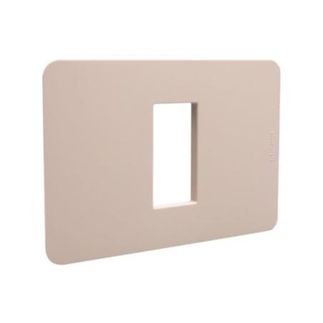 Placa 1 módulo sin soporte perla Aluminio Matix Go