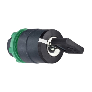 Cabezal para pulsador selector de 2 posiciones fijas negro 22mm
