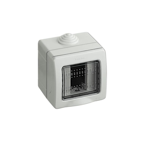 Caja para adosar 1 módulo c/tapa transparente Idrobox Matix IP55