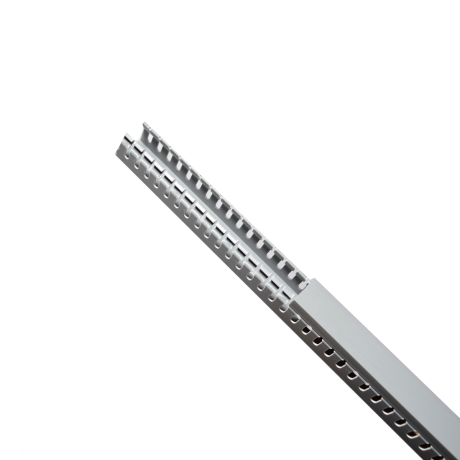 Canaleta ranurada de PVC 80x80mm 2mts 
