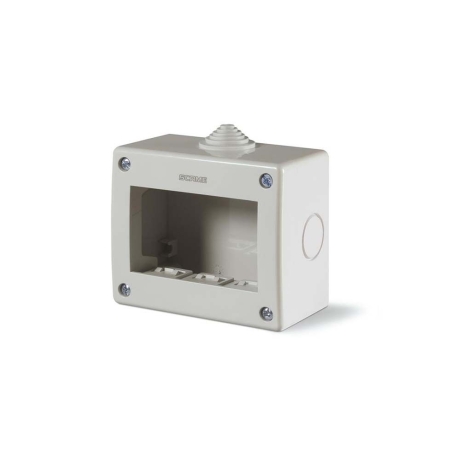 Caja para adosar 3 módulos sin tapa ni adaptador Unibox IP40
